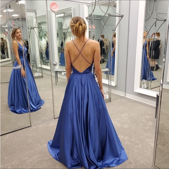 Royal Blue Ball Gown - Picture 2 of 3